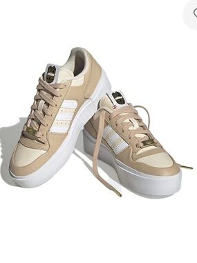 Adidas Women's Forum Bonega Shoes Sneaker Magic Beige/Cloud White Size 8.5